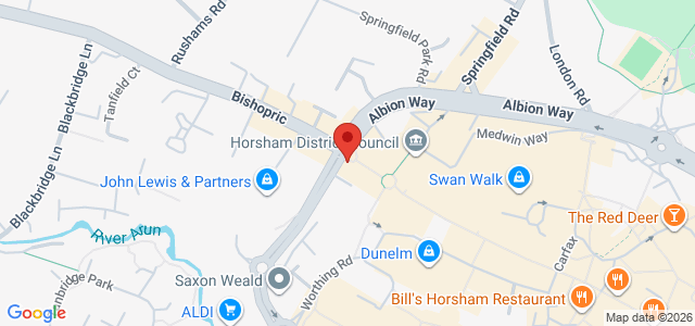 Map showing Horsham in Horsham